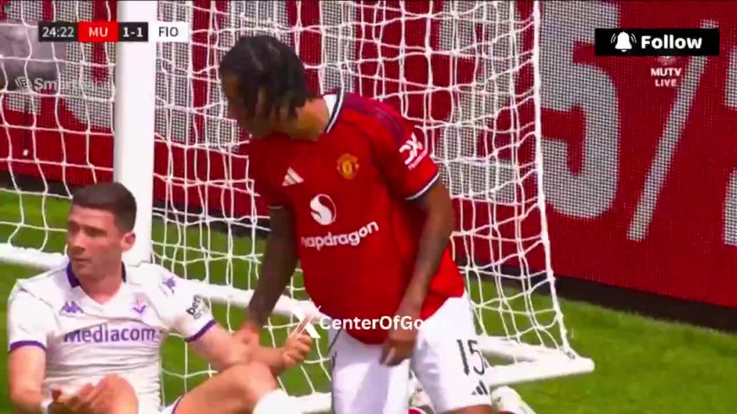 Manchester United  [1]-1  Fiorentina  – Lenny Yoro  25′
